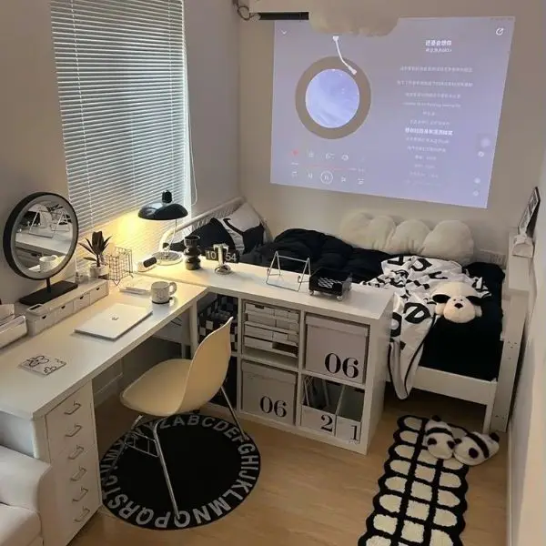 Monokrom yang Simpel dan Elegan untuk Dekorasi Kamar Aesthetic